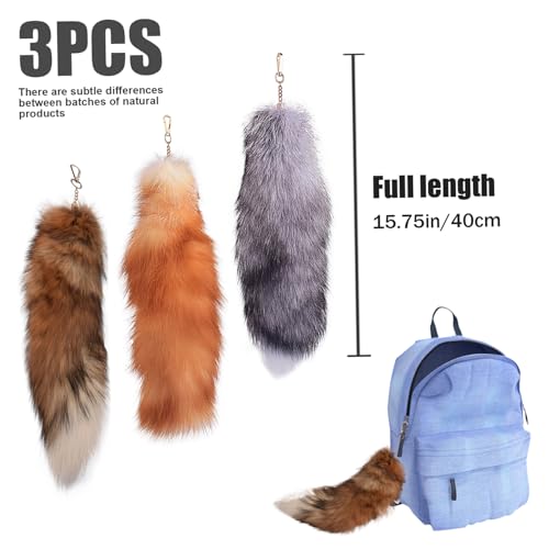 Queue de renard thériane à suspendre au sac à dos pour style unique - 2
