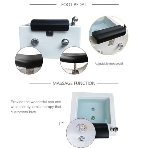 Spa de pies acrílico eléctrico con luz LED y ducha miniatura 5