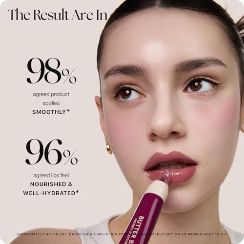 Image of Nature Republic Honey Melting Lip Butter Balm - Hydrating Tinted Balm with Peptides, for Sheer & Glossy, Smooth & Soft Lips (BLACK CHERRY)