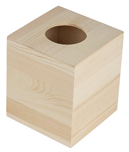 Juvale Unfinished Wood Tissue Box Cover - Facial Tissue Box Holder, DIY Tissue