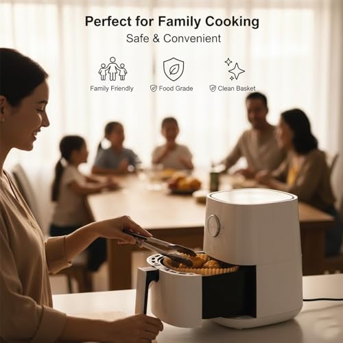 Image of Signamio Air Fryer Paper Sheets - 100 Pcs Airfryer Paper Sheets, Air Fryer Accessories, Heat Resistant, Greaseproof, Waterproof, Safe for Temperatures Up to 230C - Round