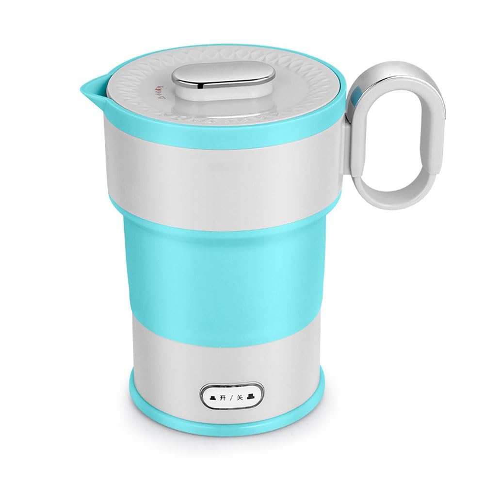 PAHION 0,6L Bouilloire De Voyage Électrique Pliable Batterie De Cuisine en Silicone De Qualité Alimentaire avec Gobelet Pliable Eau Bouillante Rapide pour Le Camping Et Les Voyages