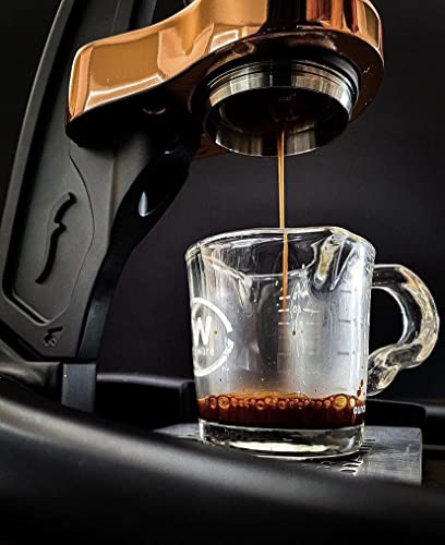 Rattleware 3-Ounce Espresso Shot Glass Pitcher, Double Spouted Shot Glass, Genuine Barista Measuring Cup #TOP6