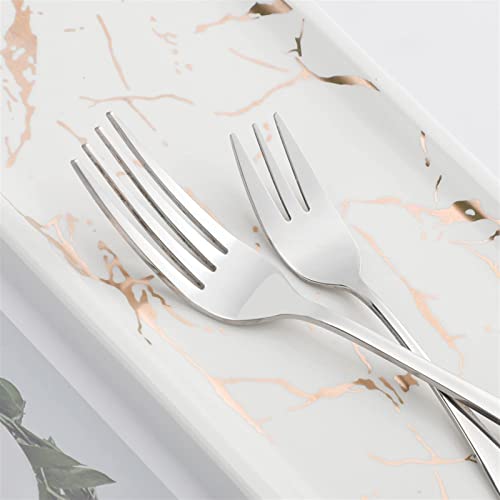 Ménagère 24 pièces en acier inoxydable miroir : service de table élégant et durable