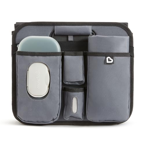 Munchkin Brica Out-n-About Trunk and Car Organizer with Diaper Changing Station, Collapsible, Grey - Thumbnail 7