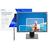 Monitor Touchscreen 19" LED 75Hz Full HD 1920x1080p Entradas VGA, HDMI e USB Plug and Play - Sensível ao Toque com Caneta Touch