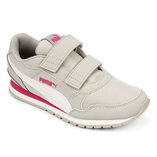 Tênis St Runner V2 Mesh V Ps, Puma, Criança-Unissex, Cinza/Branco/Rosa, 30