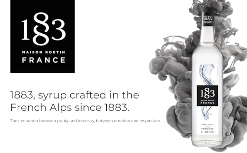 Image of 1883 Triple Sec Syrup for Drinks, Made in France, 1 Liter Glass Bottle