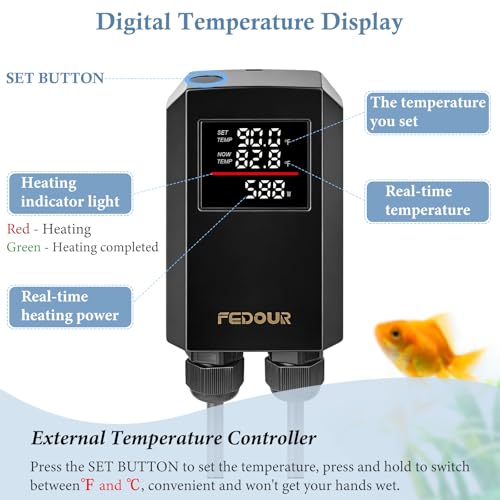 Calentador de acuario de 600W para salones con estanques 4