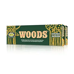 Cycle Pure Woods Natural Incense Sticks || Pack of 2 (80 Agarbatti Sticks) Woody, Sandal-Amber Natural Fragrance for Puja, Meditation || Festive Fresh Vibes