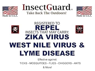 InsectGuard Permethrin Treated Tick Gaiters/Sleeves and Mosquitoes Flies Chiggers & More Insect Repellent Complete Package 2 (Black/Black)