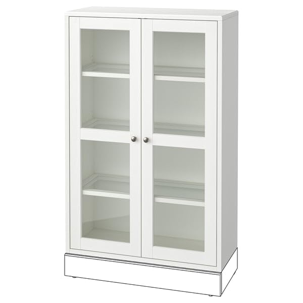ProTuning HAVSTA Armoire à portes vitrées, blanc, 81 x 35 x 123 cm