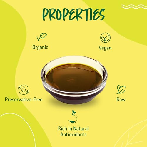 Kürbiskernöl Bio Kaltgepresst Rein und Ungeröstet - 250ml. Natürliches Kürbiskernöl Kaltgepresst für Haut Haare oder Dressing in Salaten. Organic Pumpkin Seed Oil.