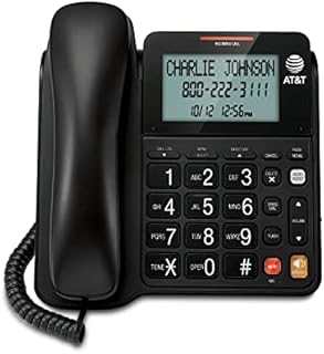 AT&T CL2940 Corded Phone with Speakerphone, Extra-Large Tilt Display/Buttons, Caller ID/Call Waiting and Audio Assist, Black