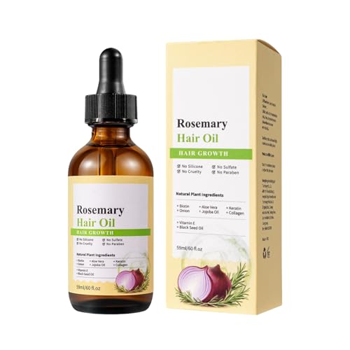 Aceite De Cebolla,59ML Aceite Para El Cuidado Capilar, Sérum Capilar De Cebolla,Sérum Nutritivo Con Extracto De Romero,100% Puro, Prensado En Frío,Estimula El CrecimientoCapilar Cabello Seco Y Dañado
