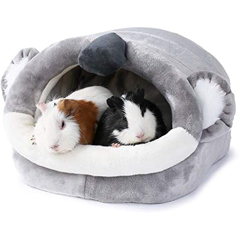 JanYoo Cama cálida de conejo para conejos, jaula al aire libre, cabaña, túnel de cueva, bonita casa Cover