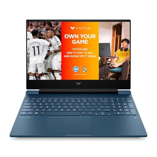 HP Victus Gaming Laptop, 12th Gen Intel Core i7-12650H, 4GB RTX 3050 GPU, 15.6-inch (39.6 cm), FHD, IPS, 144Hz, 16GB DDR4, 1TB SSD, Backlit KB, B&O, Dual Speakers (MSO, Blue, 2.29 kg), fa1402TX