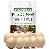 LEBMP Mole Repellent, Gopher Repellent, Groundhogs Repellant Outdoor, Vole Deterrent, Armadillo Repellent for Lawns, Keep Mole Out of Yard, Get Rid of Gophers, Covers Up to 120 Sq Ft-10Pcs