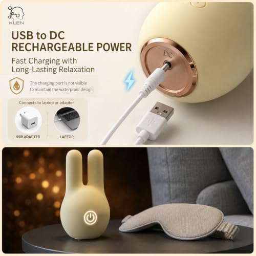 Image of KLEN Body Massager Machine Daily Comfort Care Wellness Protection for Woman | Personal Massager For Woman 10 Vibration Smooth Silicone Heads Waterproof Lightweight Stress Relief Gadget For Relaxation