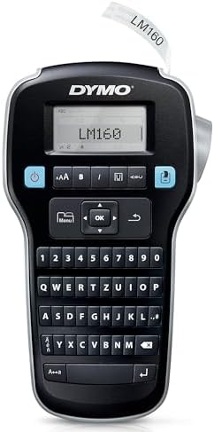 DYMO LabelManager 160 Portable Labelling Device, Labelling Device with QWERTZ Keyboard and Easy Text Editing, for D1 Labels in 6, 9 and 12 mm Widths