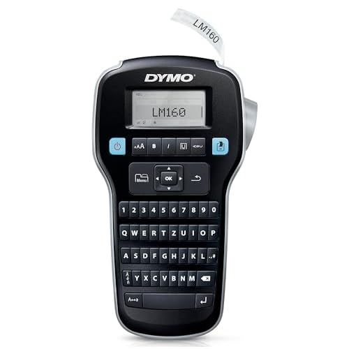DYMO LabelManager 160 Tragbares Beschriftungsgerät | Etikettiergerät mit QWERTZ Tastatur & Einfache Textbearbeitung | für D1 Etiketten in 6, 9 und 12mm Breite