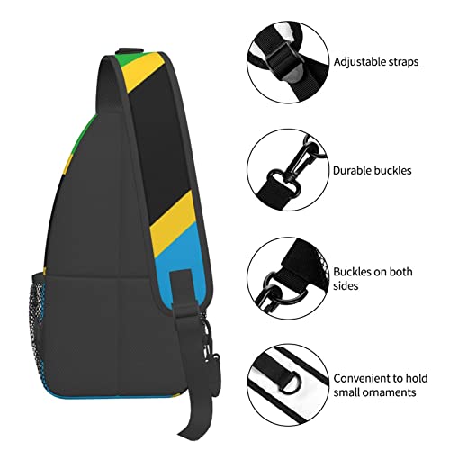 Mochila bandolera unisex estilo Tanzania negra miniatura 6