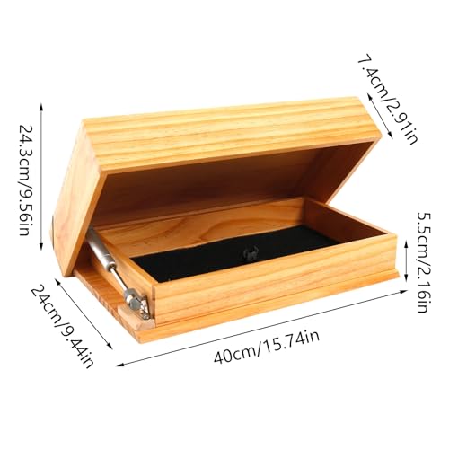 Présentoir flottant décoratif en bois avec compartiment secret de stockage