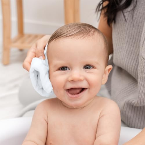 image for Comfy Cubs Muslin Baby Washcloths 10 Pack - Soft 6-Layer Cotton Wash C