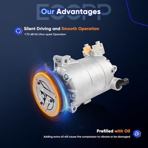 Image of ECCPP AC Compressor Fit for Ford Escape 2.0L 2013-2016 Fit for Lincoln MKC 2.0L 2.3L 2015-2016 AC Compressor with Clutch
