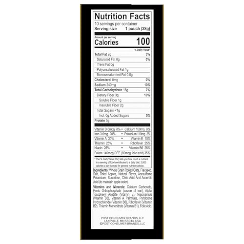 Better Oats 100 Calorie Apples and Cinnamon Instant Oatmeal Packets, Made With Flax Seed, 9.8 Ounce box (Pack of 6) - Thumbnail 6