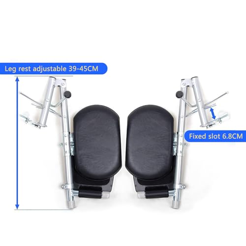 Reposapiés de elevación para silla de ruedas, reposapiés ajustables con ángulo de elevación de 90-180°, pedal de ingeniería ABS, soporta hasta 100 kg, reposapiés ajustable de 39-45 cm