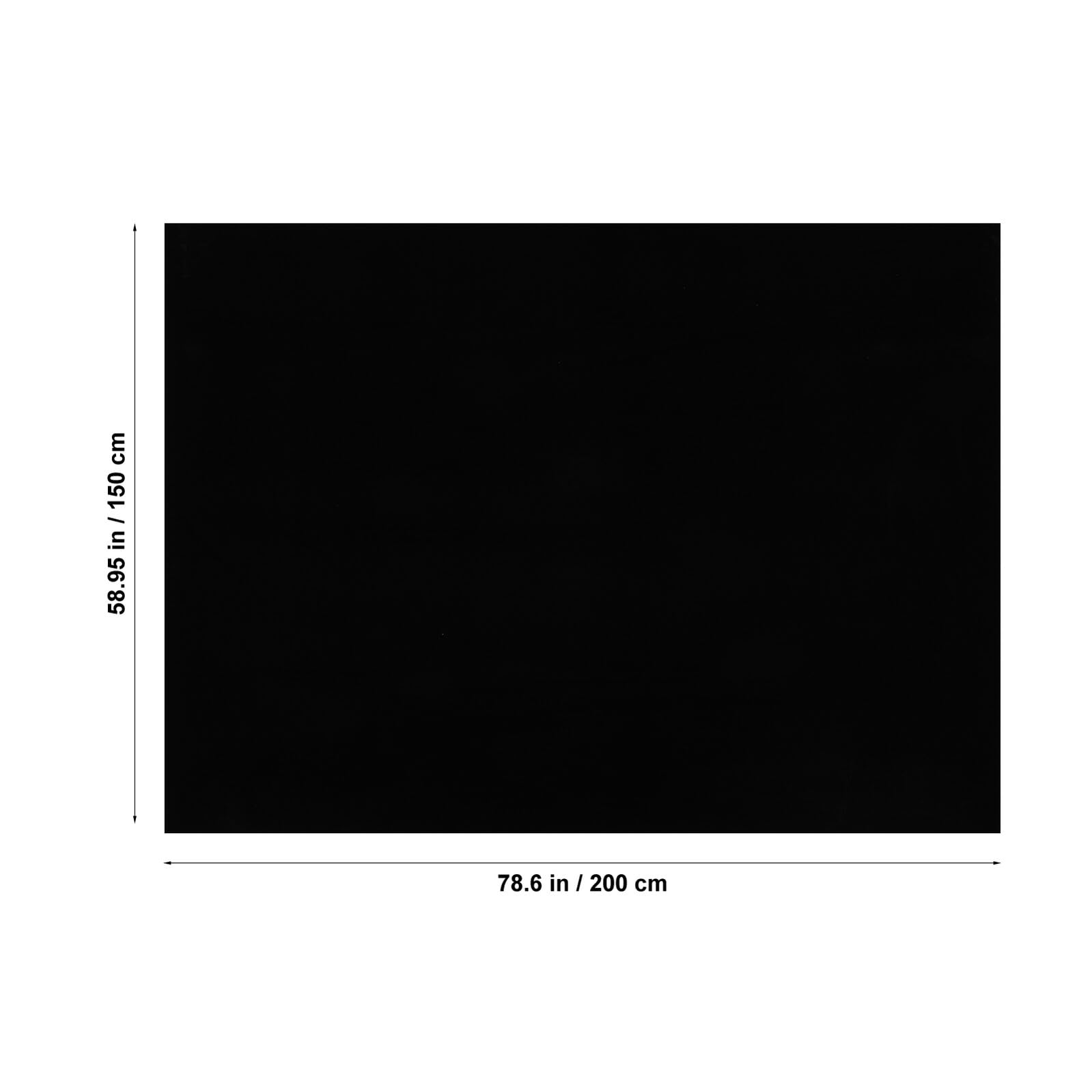 Sfondo Fotografico Nero 200x150 Cm Lavabile e Antirughe per Studio Video e Foto, Fondale Fotografico di Scena Resistente All’usura, Decorazione Sfondo per Riprese Cinematografiche