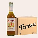 Teresa Kombucha Espumoso con Postbióticos – Bebida Fermentada Natural Pasteurizada – Alternativa saludable y sin alcohol – Botella de 275ml – Sabor a melocotón – Made in Italy