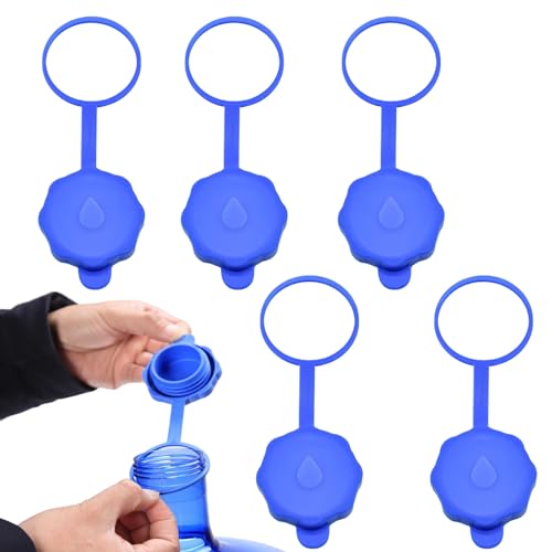 Demsyeq para jarras de agua de 5 galones, de botella de repuesto, tapa reutilizable de silicona para camping, viajes, interiores, hogar, jarras de agua de 5 galones