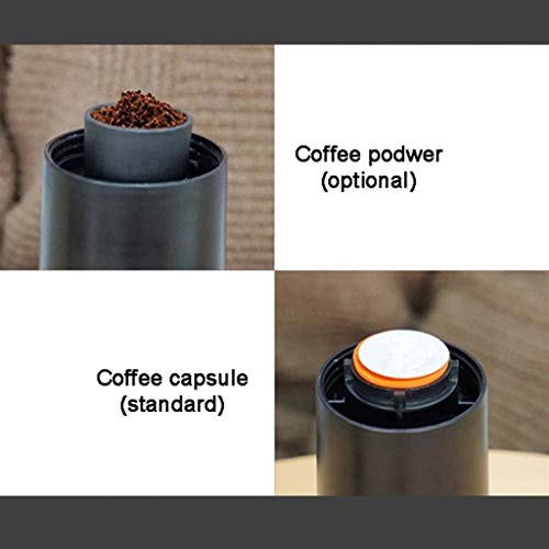 Viinice Café Máquina de café Máquina de café Espresso Cápsulas y compatibles Cafetera de Viaje operado manualmente… - Imagen 6