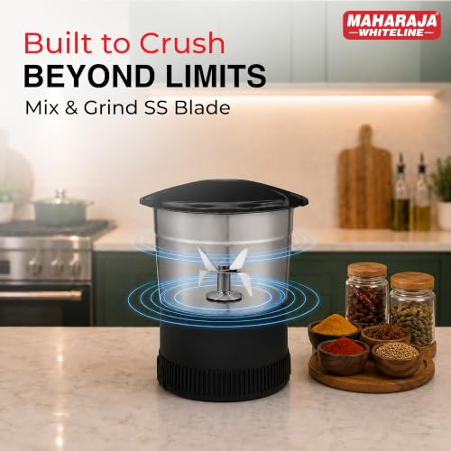 Image of Maharaja Whiteline Odacio Desire Juicer Mixer grinder 550 Watt,smooth juicing, 3 jars, 5years warranty