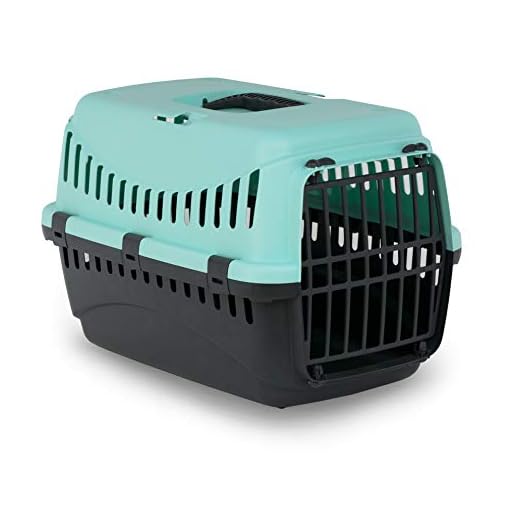 MP Bergamo Panier Transport Gipsy 50 Porte Plastique pour Chat Bleu Turquoise 7 kg
