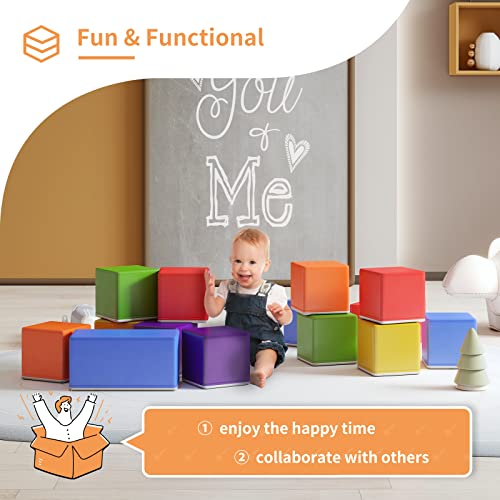 Foam Blocks For Toddlers 1-3, 14 Pcs Large Soft Buliding Climbing Blocks For Toddlers And Kids, Toddlers Indoor Stacking Climbing Foam Blocks Sets, Kids Learning & Games Playset - Assorted (Colorful) #TOP3