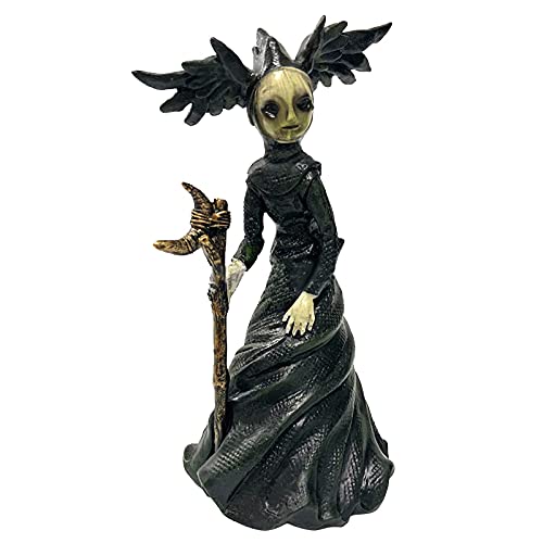 Hotberry Halloween Resin Witch Statue Scary Nightmare Sculpture Crafts Unique Creative Christmas Patio Graveyard Garden Decoration Zombie Handmade Decor thumb #3