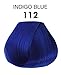 Adore Semi Permanent Hair Color - Vegan and Cruelty-Free Blue Hair Dye - 4 Fl Oz - 112 Indigo Blue (Pack of 2)