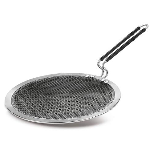 MILTON Pro cook Triply Hexa Tech Induction Stainless Steel Concave Tawa 26 cm Silver Honeycomb Non-Stick Structure SturdyHandle Food Grade Flame & Hot Plate Safe Metal Spoon Friendly