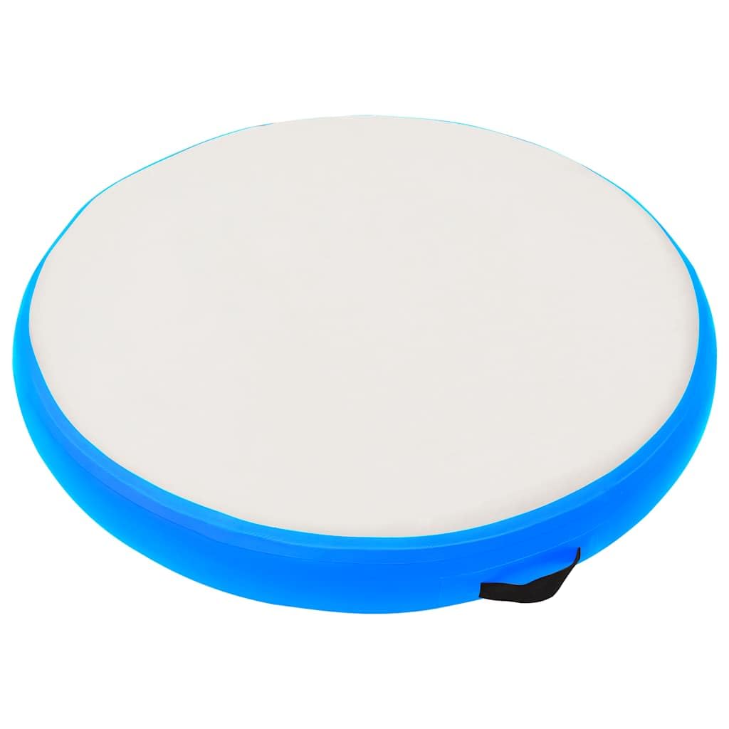 Tappetino Ginnastica Gonfiabile con Pompa 100x100x15cm PVC Blu, Articoli Sportivi,Esercizio e Fitness,Yoga e Pilates,Tappetini per Yoga e Pilates, 4.45kg-92707