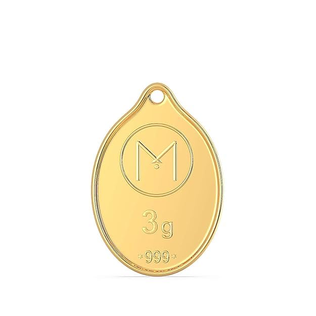 Malabar Gold & Diamonds 24k (999) 3gram Rose Coin Cum Pendant - Image 4