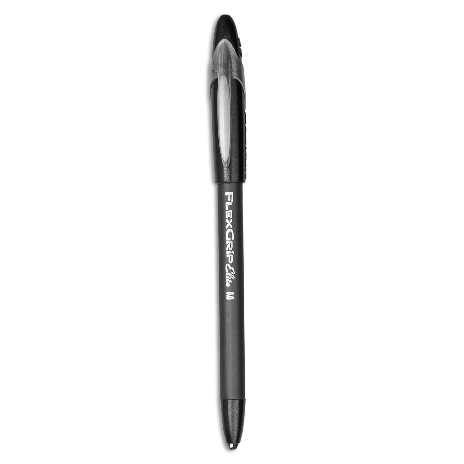 Paper Mate85585 FlexGrip Elite Ballpoint Stick Pen, Black Ink, Medium, Dozen