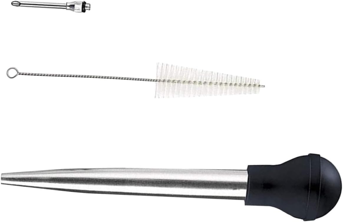 High-grade Meat Injector for Turkey and Poultry Convenient Food Injector for Bbq Smoking and Cooking Marinade Syringe for Moist and Flavorful Pork Beef Chicken