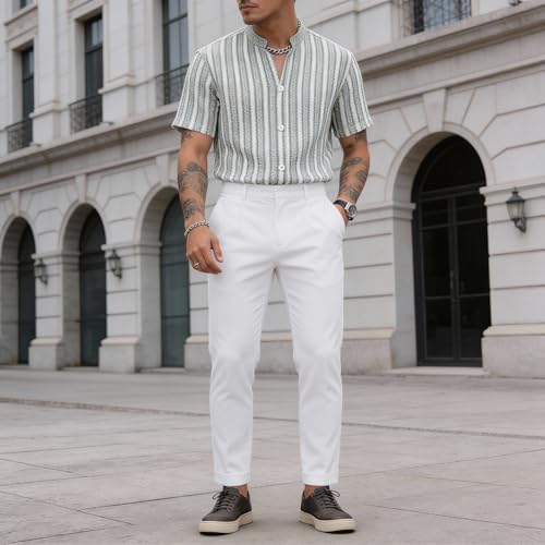 Image of Lymio Men Shirt || Striped Shirt for Man || Half Sleeve || Stylish Look (Packs Also Available) (Crazy-Half)