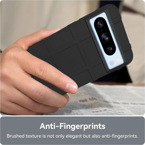Image of amazon basics Shockproof Back Case Cover for Google Pixel 8 Pro 5G | 360 Degree Protection | Slim Protective Case | Anti-Scratch Tough TPU Case for Google Pixel 8 Pro 5G (Black)