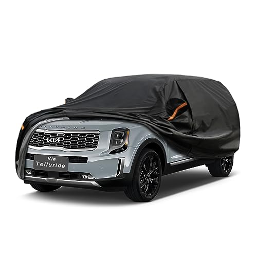 Image of GUNHYI 7 Layer SUV Car Cover Custom Fit Kia Telluride (2016-2025) Waterproof All Weather, Heavy Duty Outdoor Snow Sun Rain Uv Protection (Ships from US Warehouse, Delivery 3-8 Days)