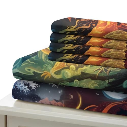 Housse de couette dragon 3D pour décorer la chambre des garçons et filles