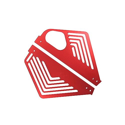Image of TOYCIDFG Engine Bay Panel Cover Trim Compatible with C8 Corvette 2020-2024, Left Right Splash Shield Oxidation Case Guard Auto Aluminium Interior Body Part Accessories (Red - A)